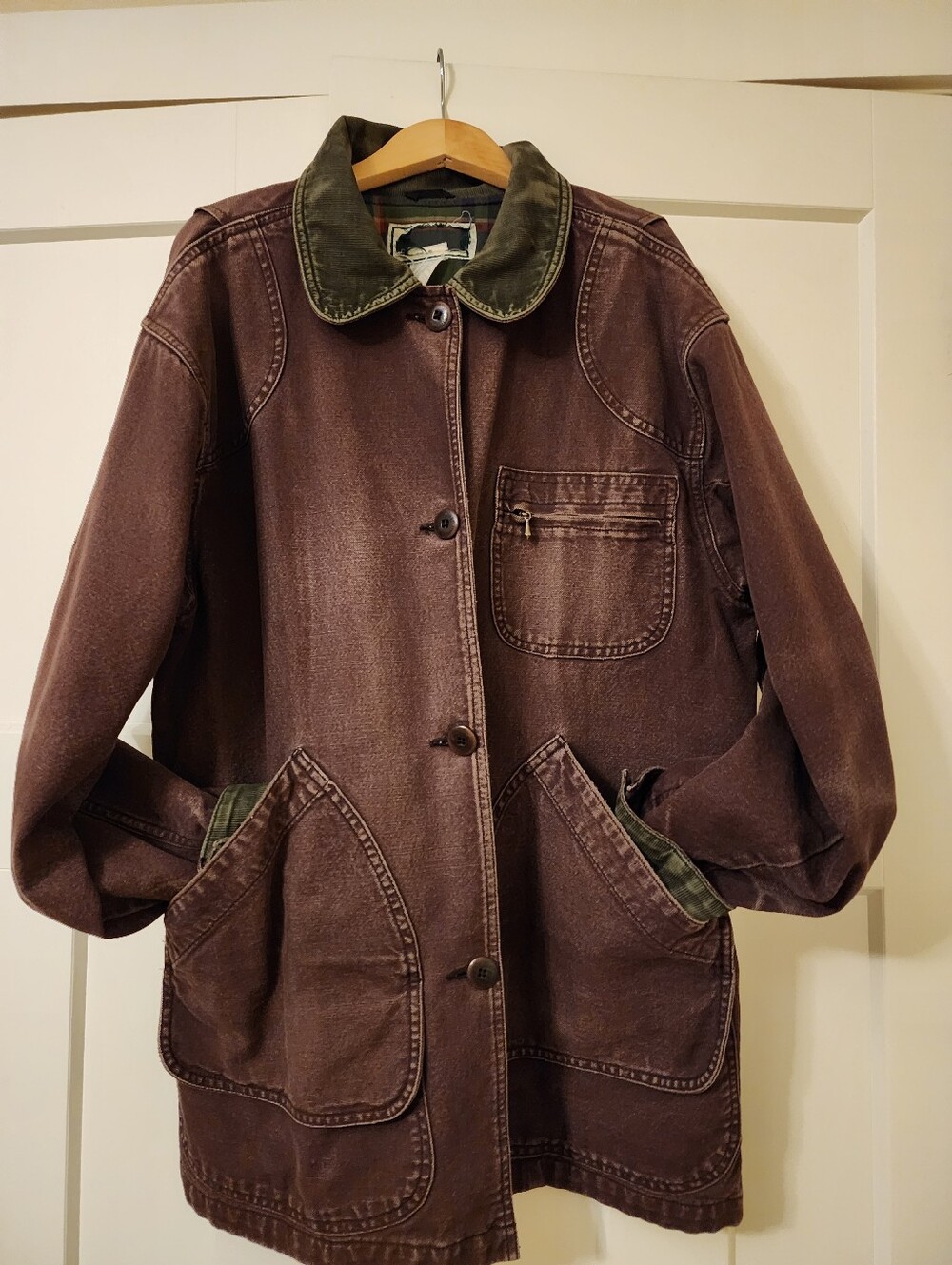Vintage L.L.Bean 90's brown chore coat medium - Picture 12 of 13